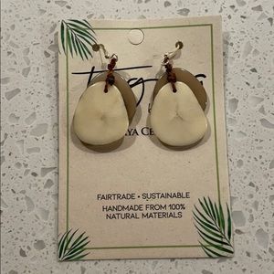 Tagua earrings by Soraya Cedeno